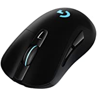 Logitech G703 LIGHTSPEED Wireless Gaming Mouse- HERO 25K Sensor- 25-600 DPI- RGB- Adjustable Weights- 6 Programmable…